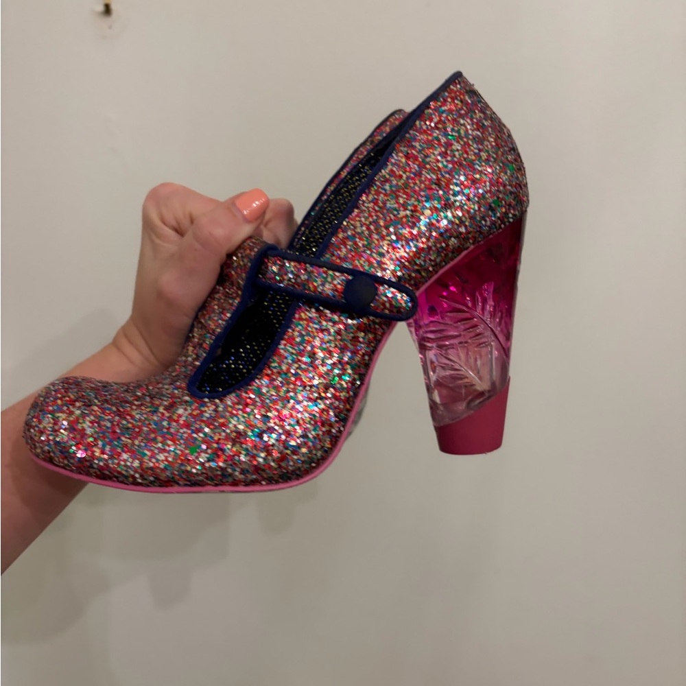 Irregular Choice Glitter T-Strap Women’s Heels - Picture 3 of 5